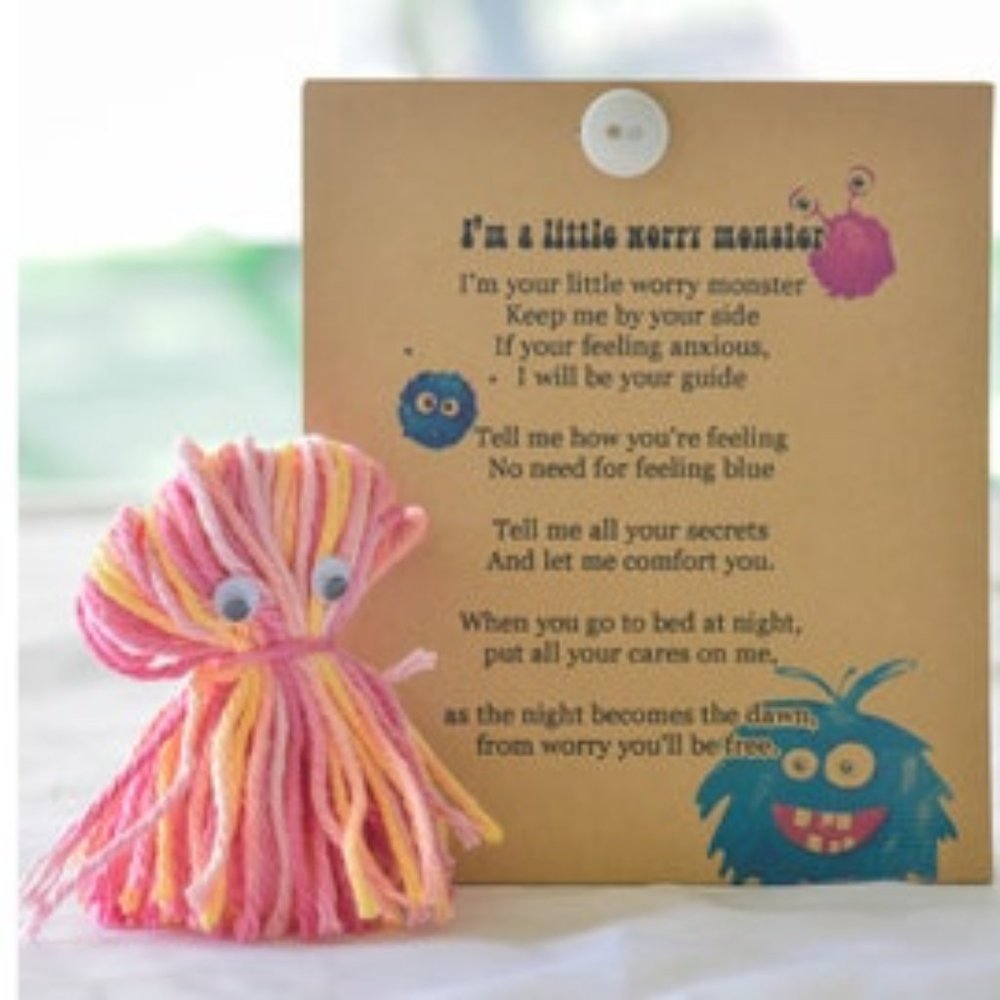 Worry monster, Secret Santa, stocking stuffer, white elephant, joke gift,